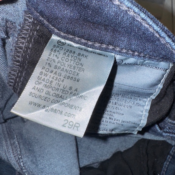 EUC Adriano Goldschmied AG The Stevie Slim Straight Dark Wash Jeans Size 29R - Picture 6 of 7